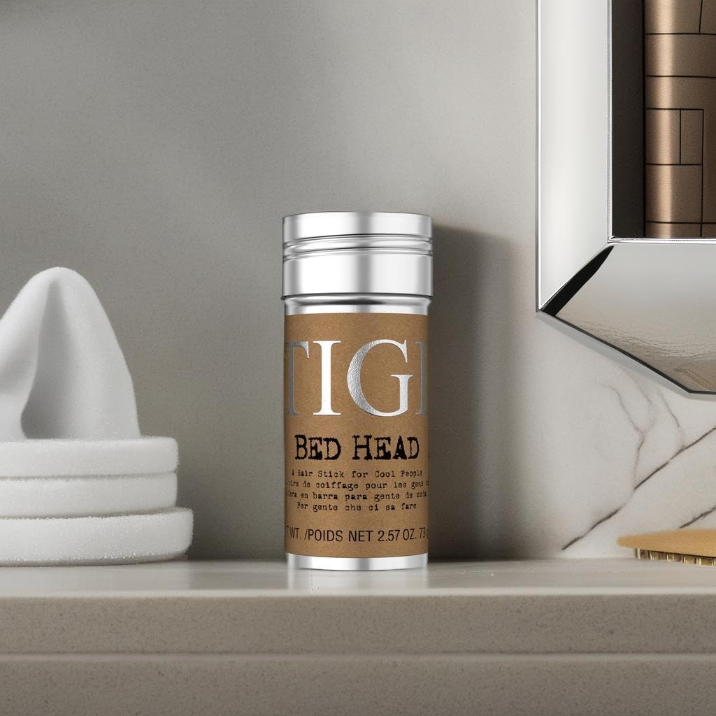 TIGI Bed Head Wax Stick controls frizz for smooth, semi-matte texture.