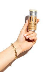 TIGI Bed Head Wax Stick warmed with a dryer for smoother glide and added gloss.