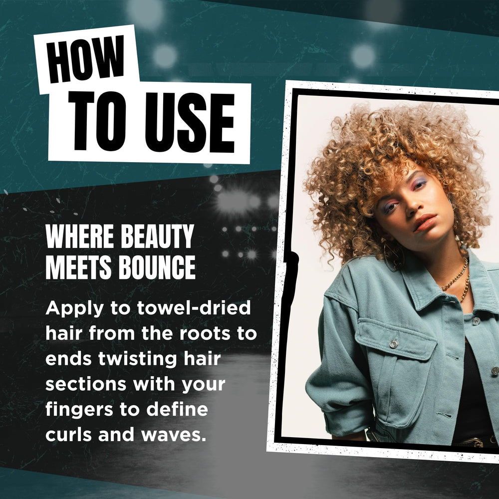 TIGI Catwalk Curls Rock Amplifier protects against frizz during humidity for smoother curls.