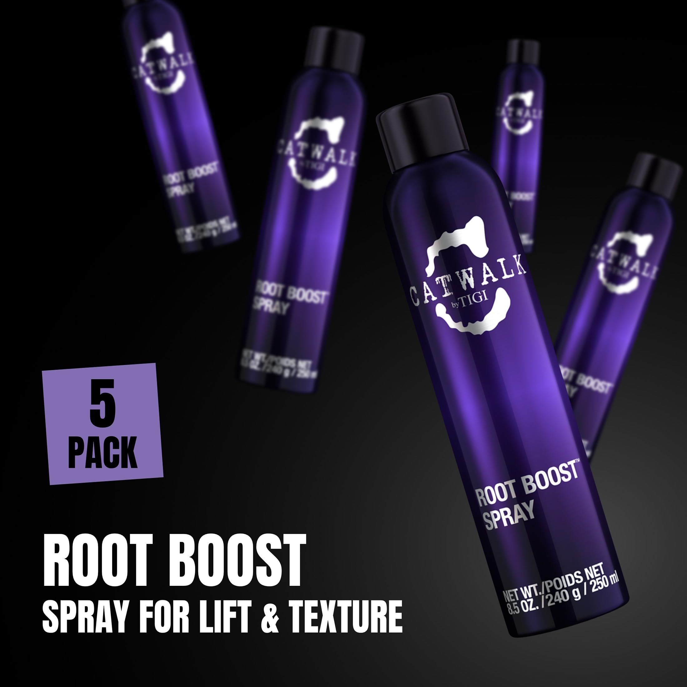 TIGI Catwalk Root Boost sprayed into hair creating lasting texture and hold.