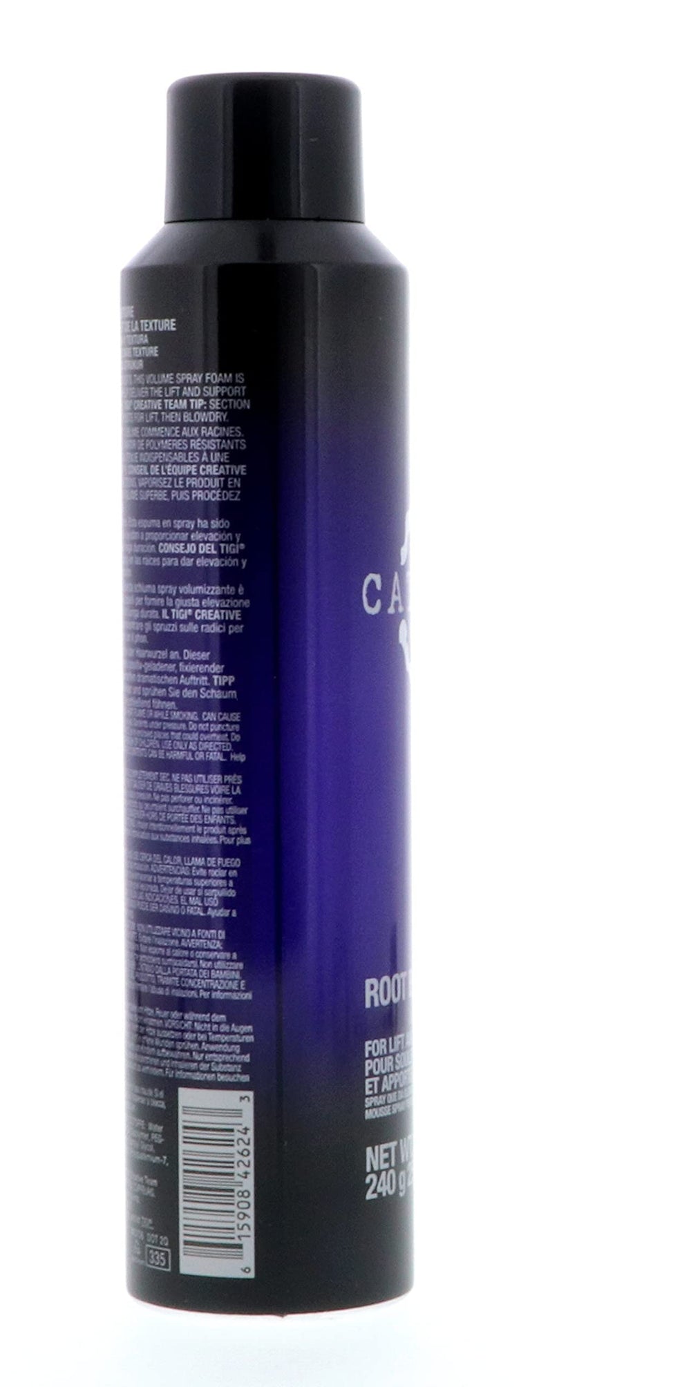 TIGI Catwalk Your Highness Foam close-up shows lightweight hold without stiffness.