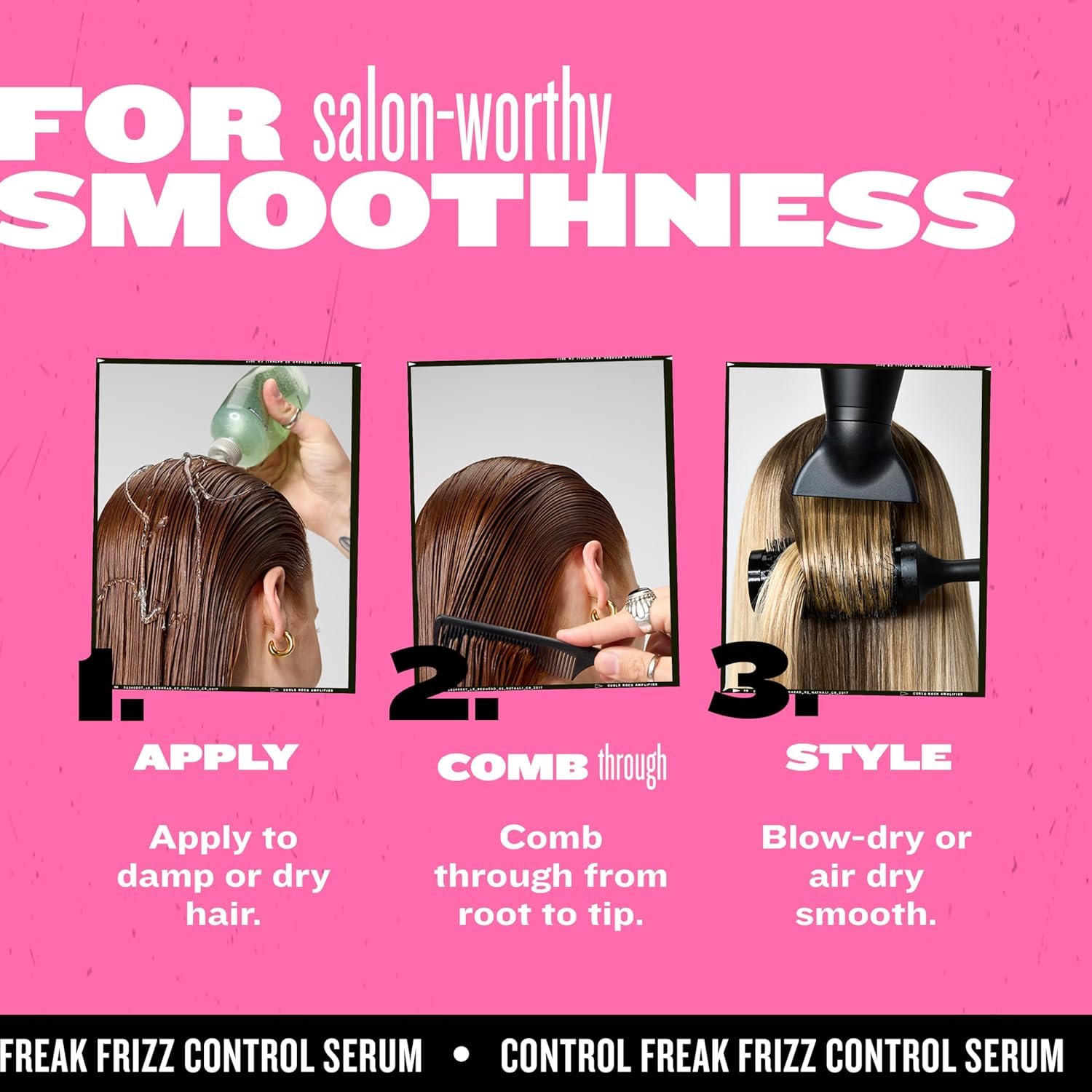 Naturally curly or frizzy hair benefits from glycerin and kiwi juice blend per TIGI.