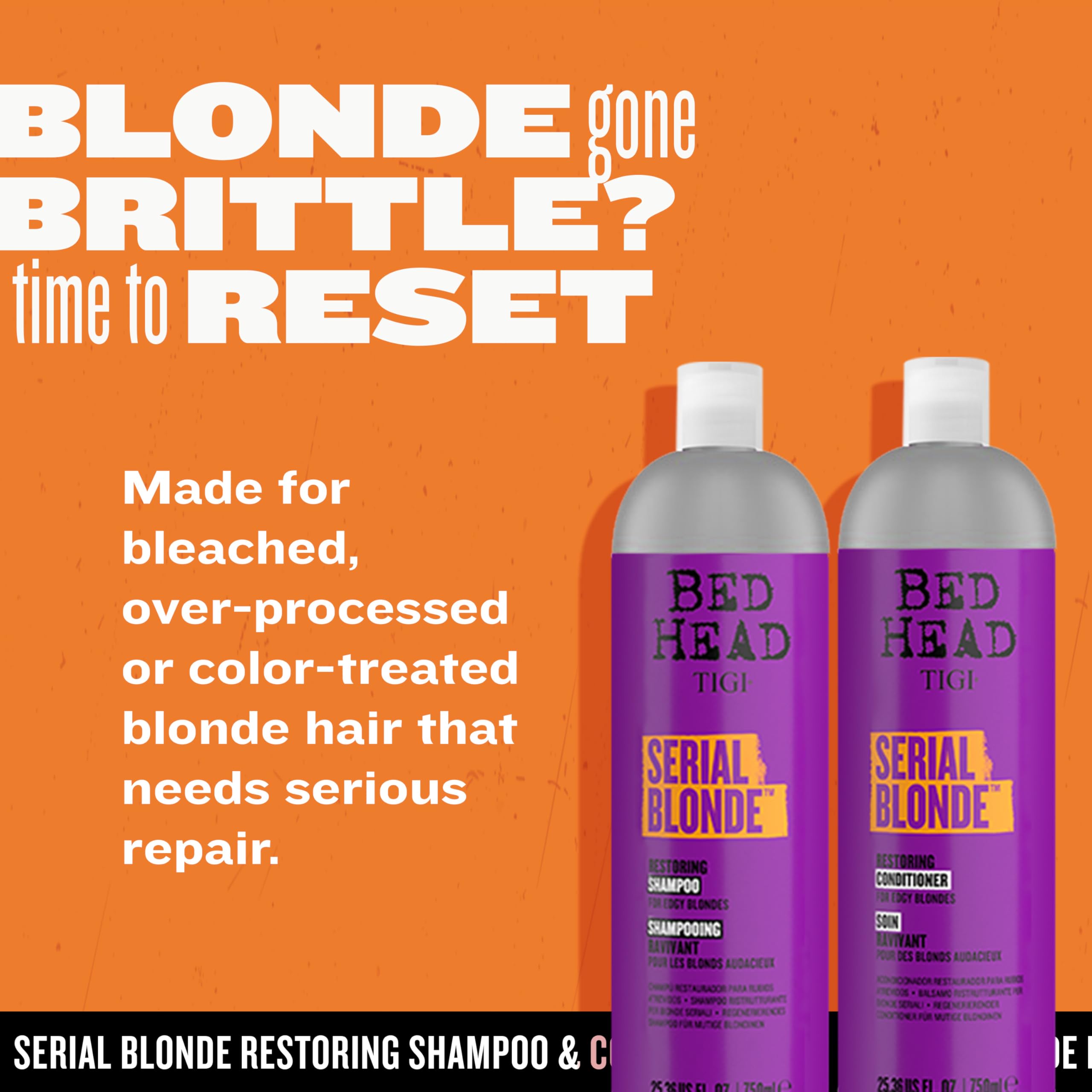 TIGI Serial Blonde shampoo lather close-up begins the repair process.