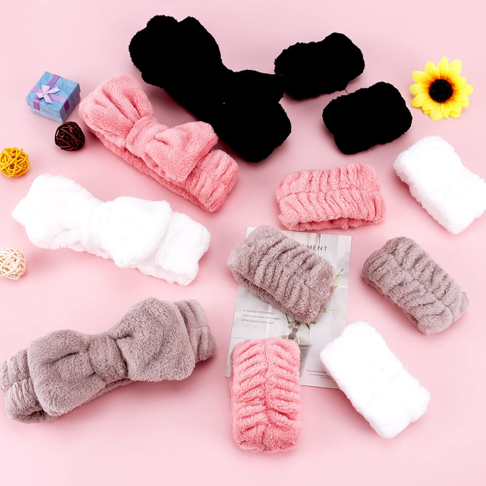 Tihebax face wash headband; soft microfiber for comfortable makeup removal.