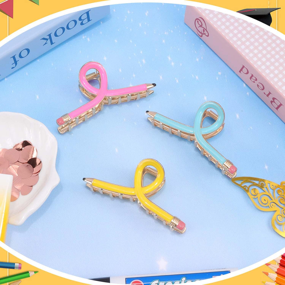 Tihebax Pencil Hair Clip worn during lesson for all-day wear