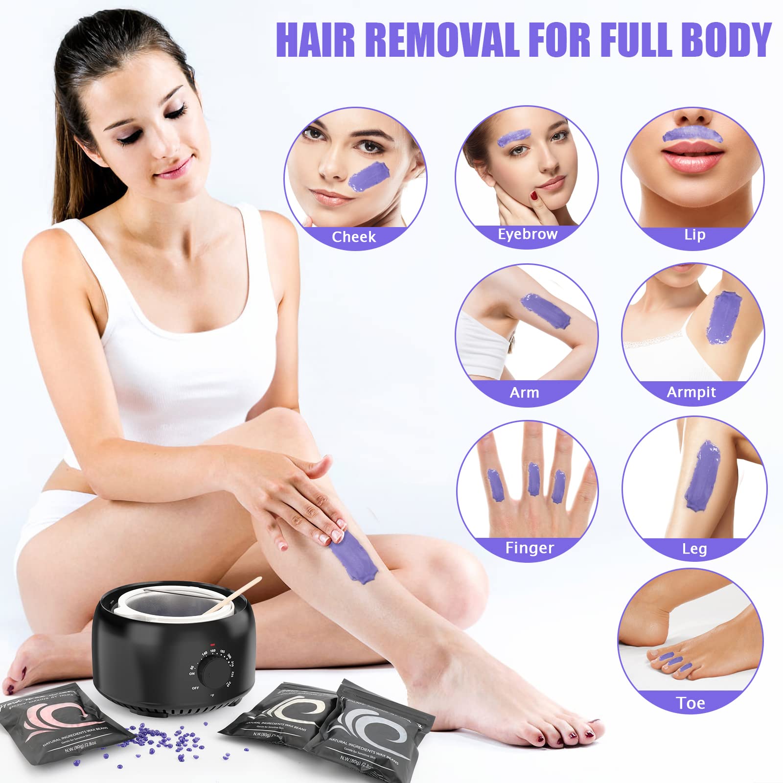 TIKESI wax warmer safety feature for safe at-home waxing sessions.