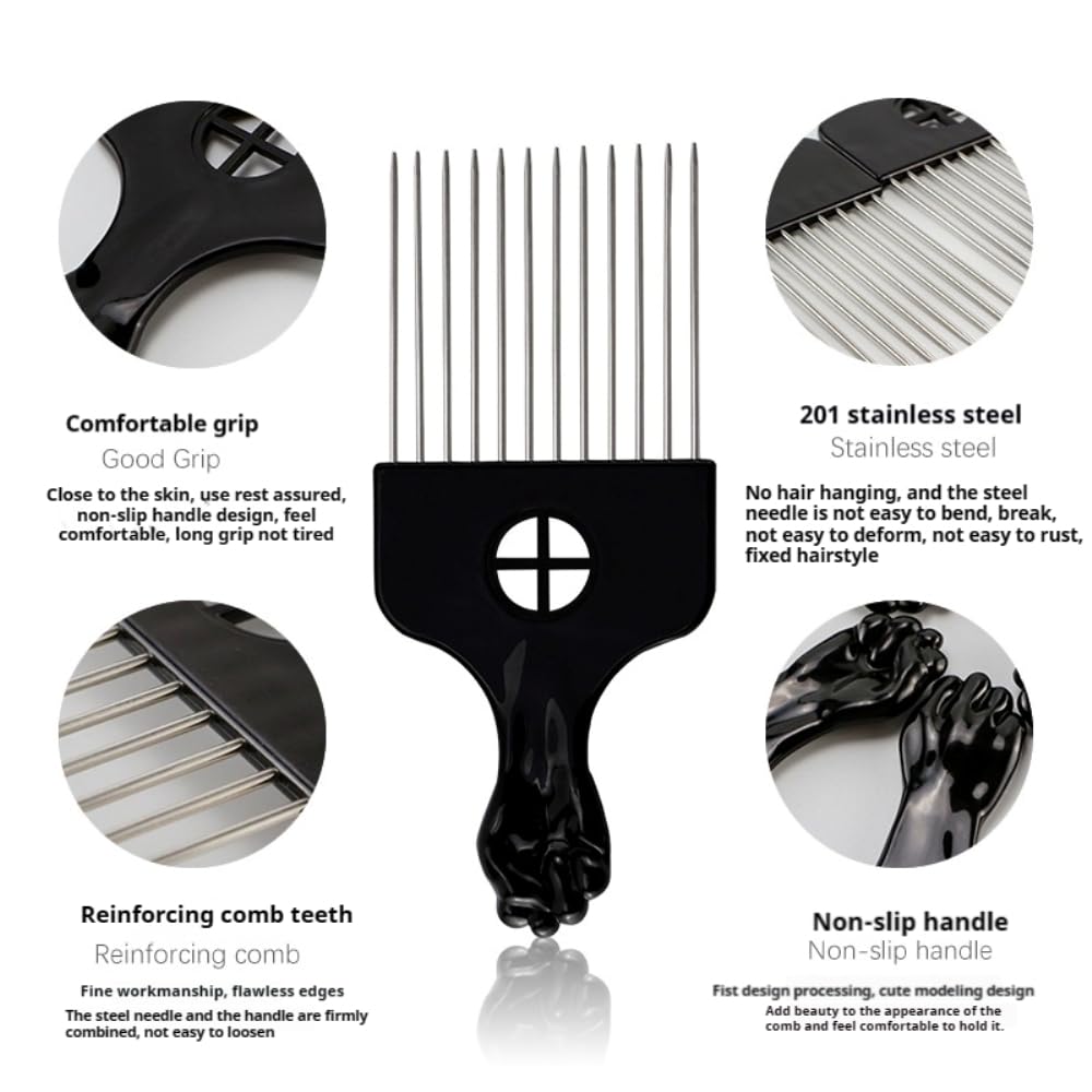 TIKIYOUN 2-in-1 curl-defining twist-pick in action for versatile styling.