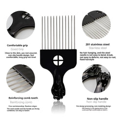 TIKIYOUN 2-in-1 curl-defining twist-pick in action for versatile styling.
