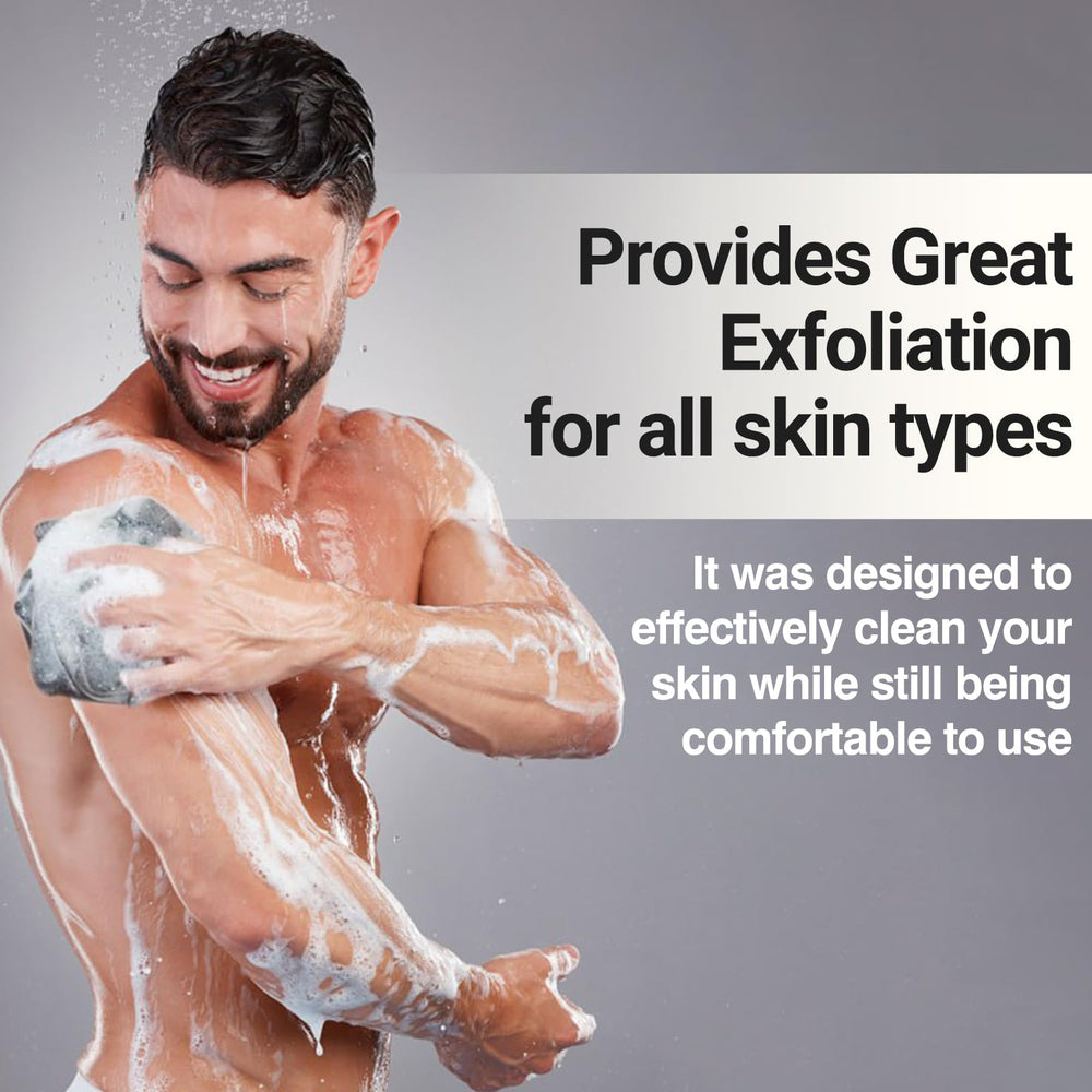 Tilcare mesh shower loofah dense surface for silky skin.