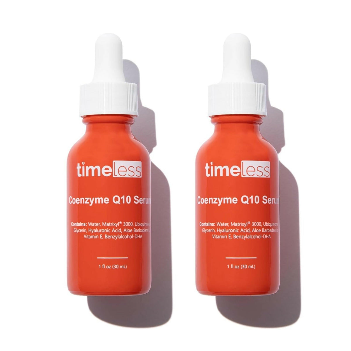 Timeless Skin Care CoQ10 Serum bottle for fragrance-free daily hydration.