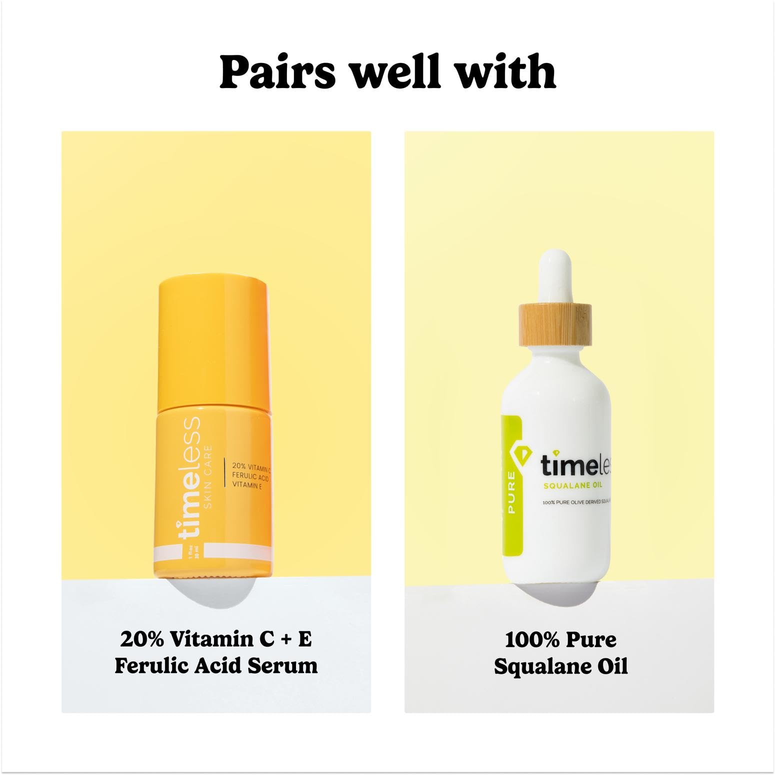 Timeless Skin Care label highlights fragrance-free and cruelty-free.