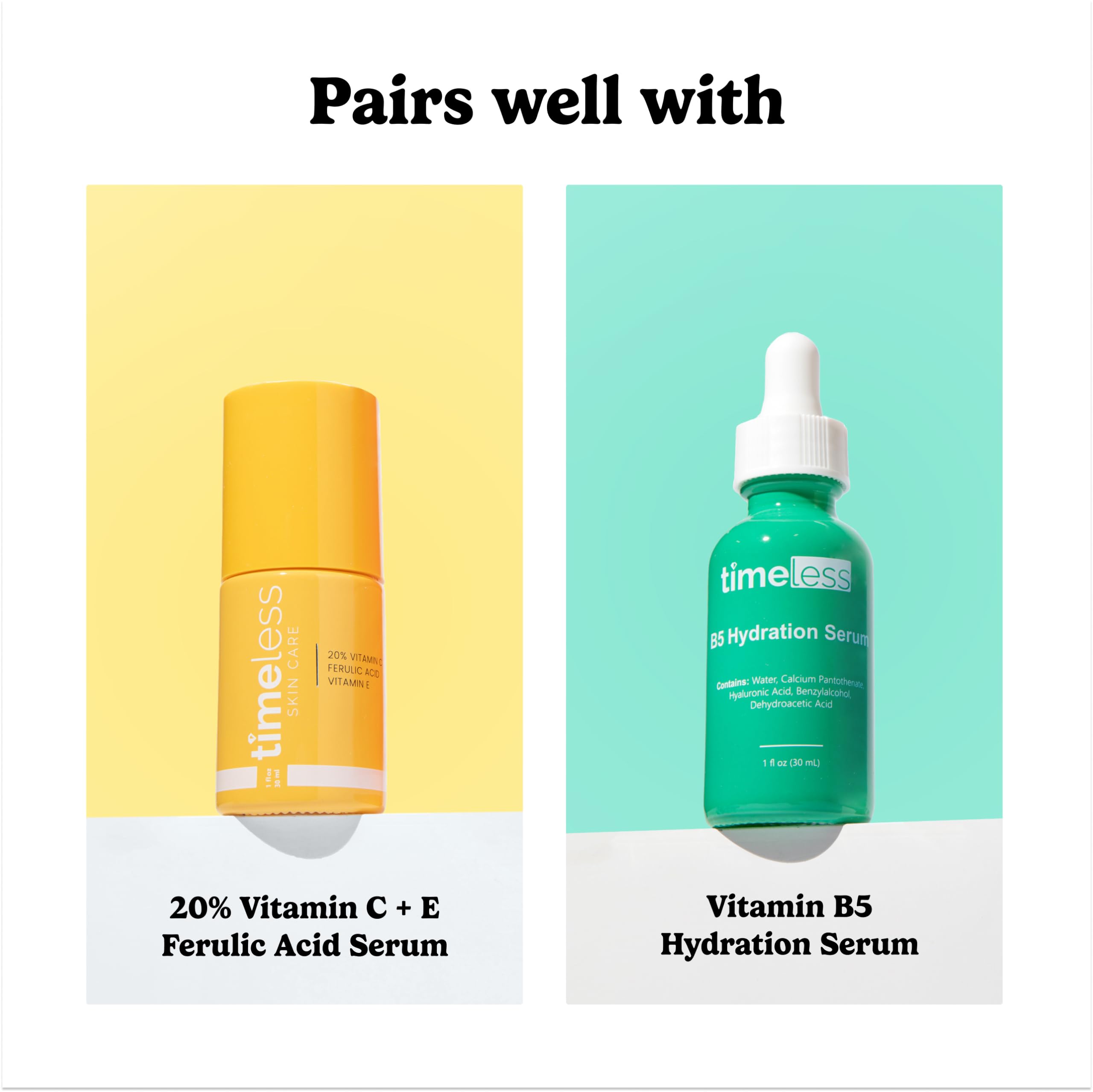 Timeless Skin Care fragrance-free hydrating mist label closeup for gentle skin support.