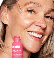 Timeless Skin Care Matrixyl Synthe’6 Serum on clean skin demonstrating hydration.