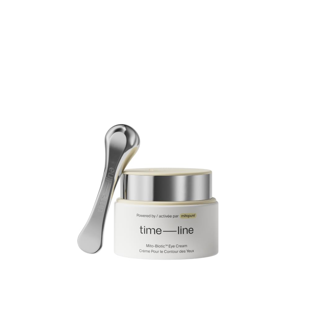 Timeline Eye Cream jar close-up highlighting smooth texture and fast absorption for eyes