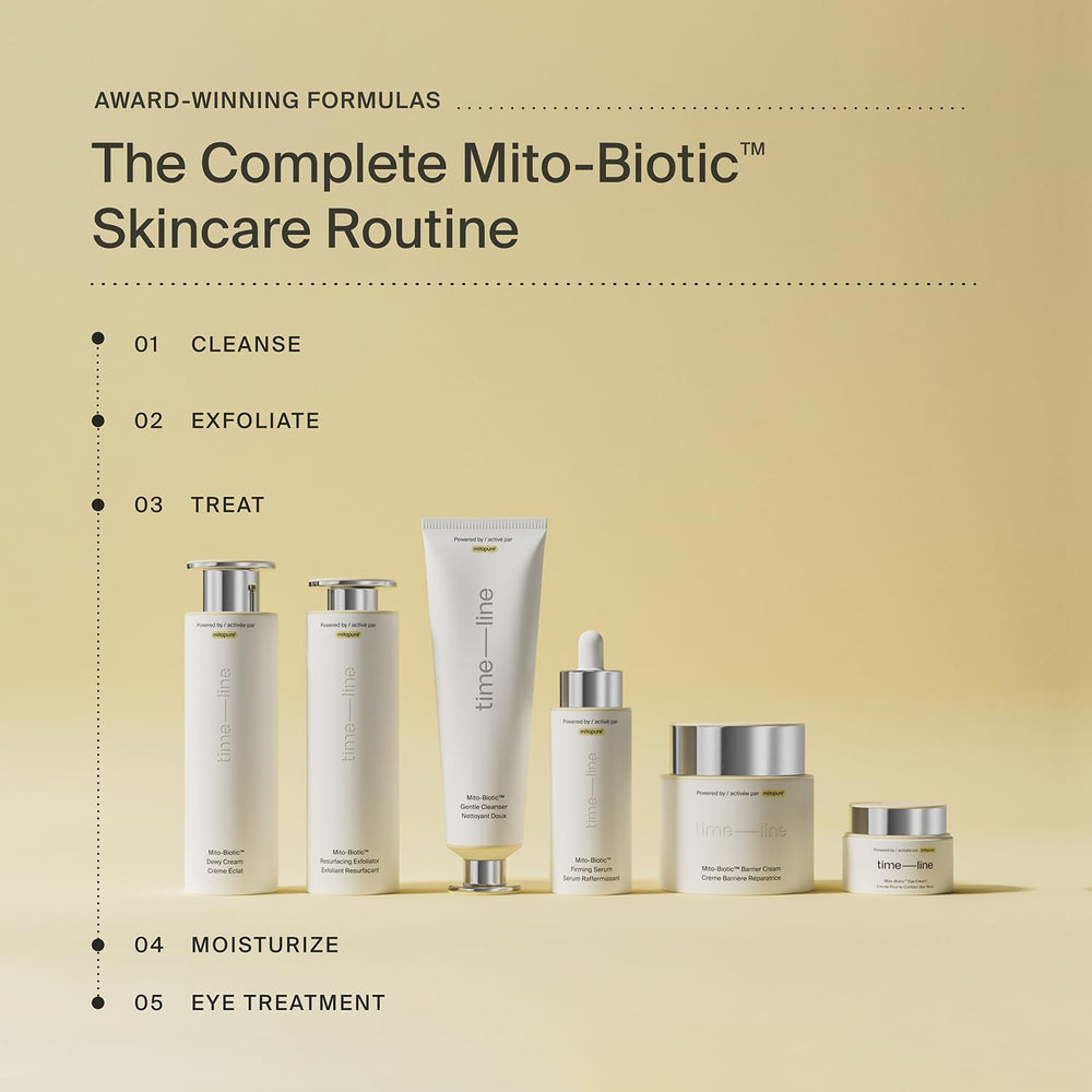 Timeline Mito-Biotic serum provides retinol-like benefits without irritation.