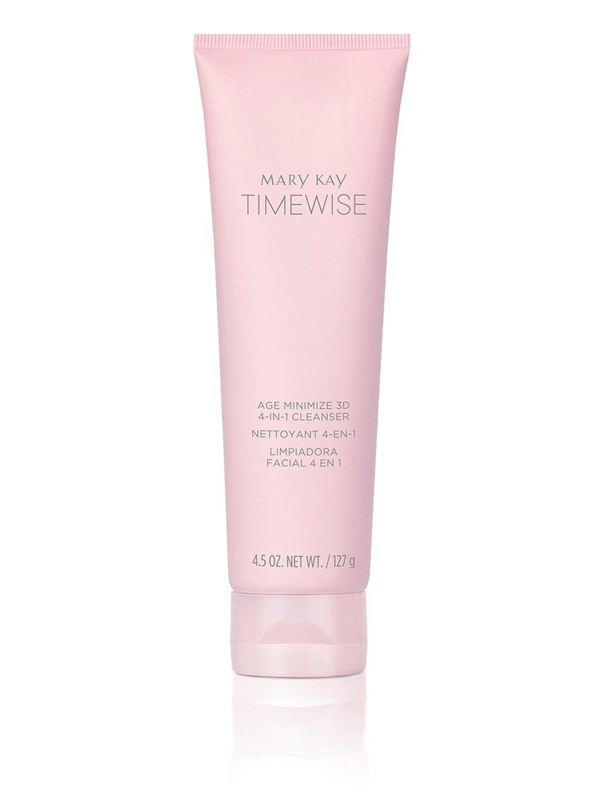 TimeWise 3D Cleanser bottle pump for oily/combination skin delivers deep cleansing and oil control.