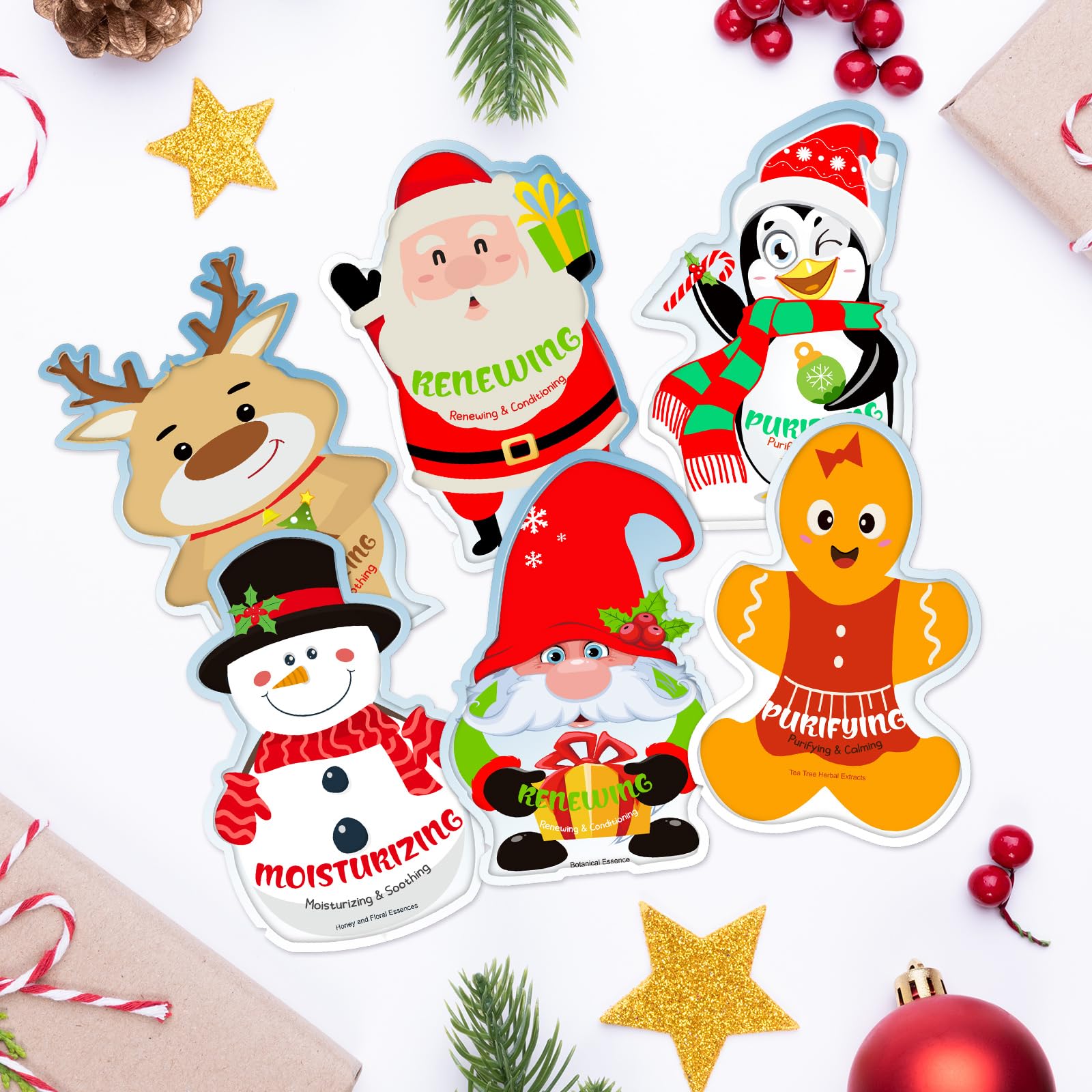 Timgle gnome character mask captures whimsical holiday pampering.