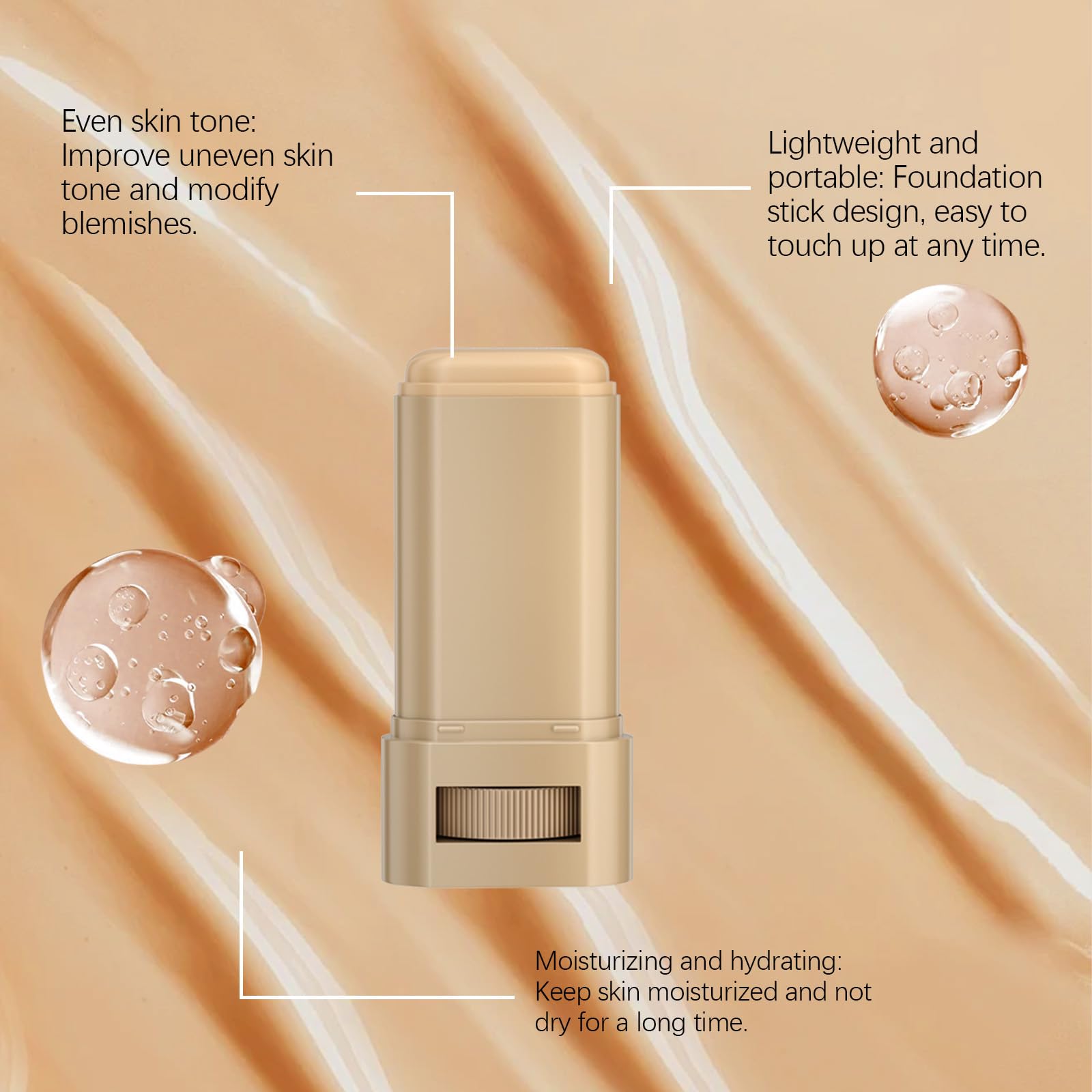 TIMLIFE beauty-balm-serum texture close-up reveals lightweight coverage.