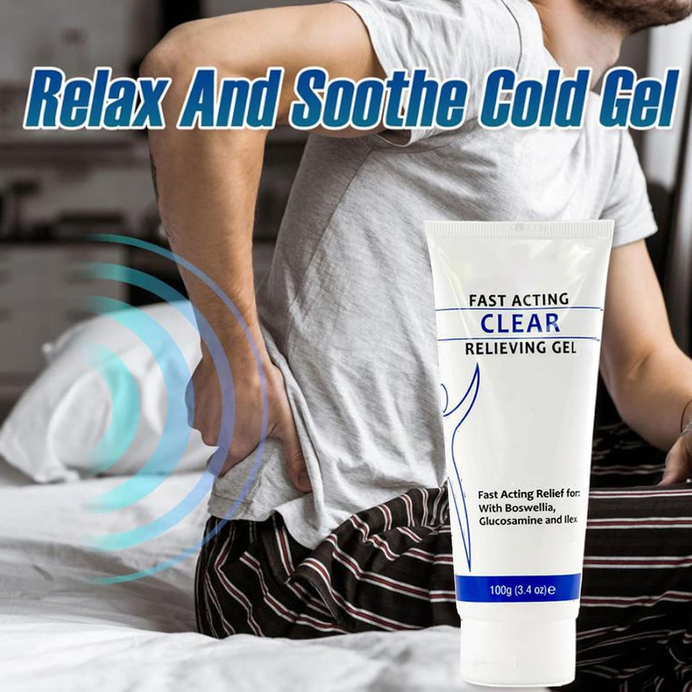 TIMLIFE post-workout relief gel used on tired muscles after activity.