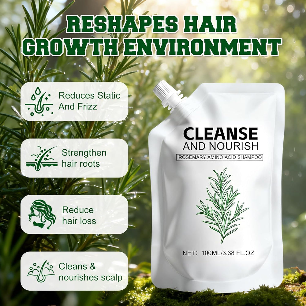 TIMLIFE Rosemary Amino Acid Shampoo two-pack demonstrates convenient, ongoing hair care.