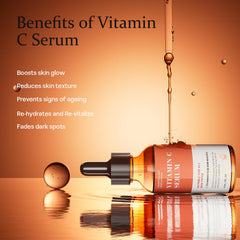 Tinclen Vitamin C Serum texture close-up emphasizes lightweight, non-greasy finish.