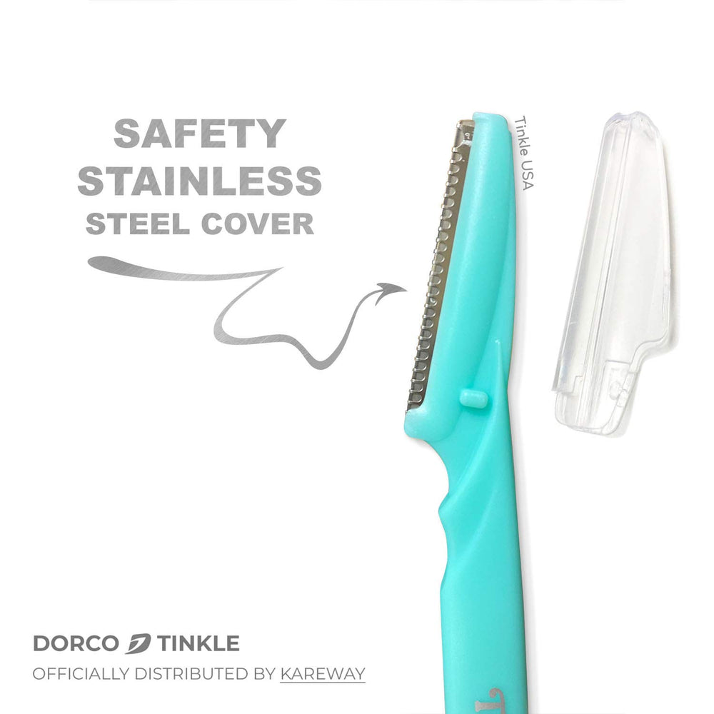 Tinkle safe painless-design razor demonstrating quick, irritation-free hair removal