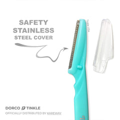 Tinkle safe painless-design razor demonstrating quick, irritation-free hair removal