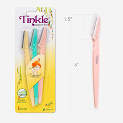 Tinkle skin prep dermaplaning before makeup image illustrating use on face for smoother makeup application