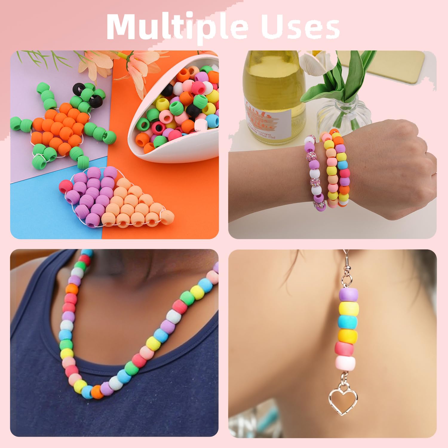 TINKRSTUFF soft silicone beads feel gentle on hair during wear