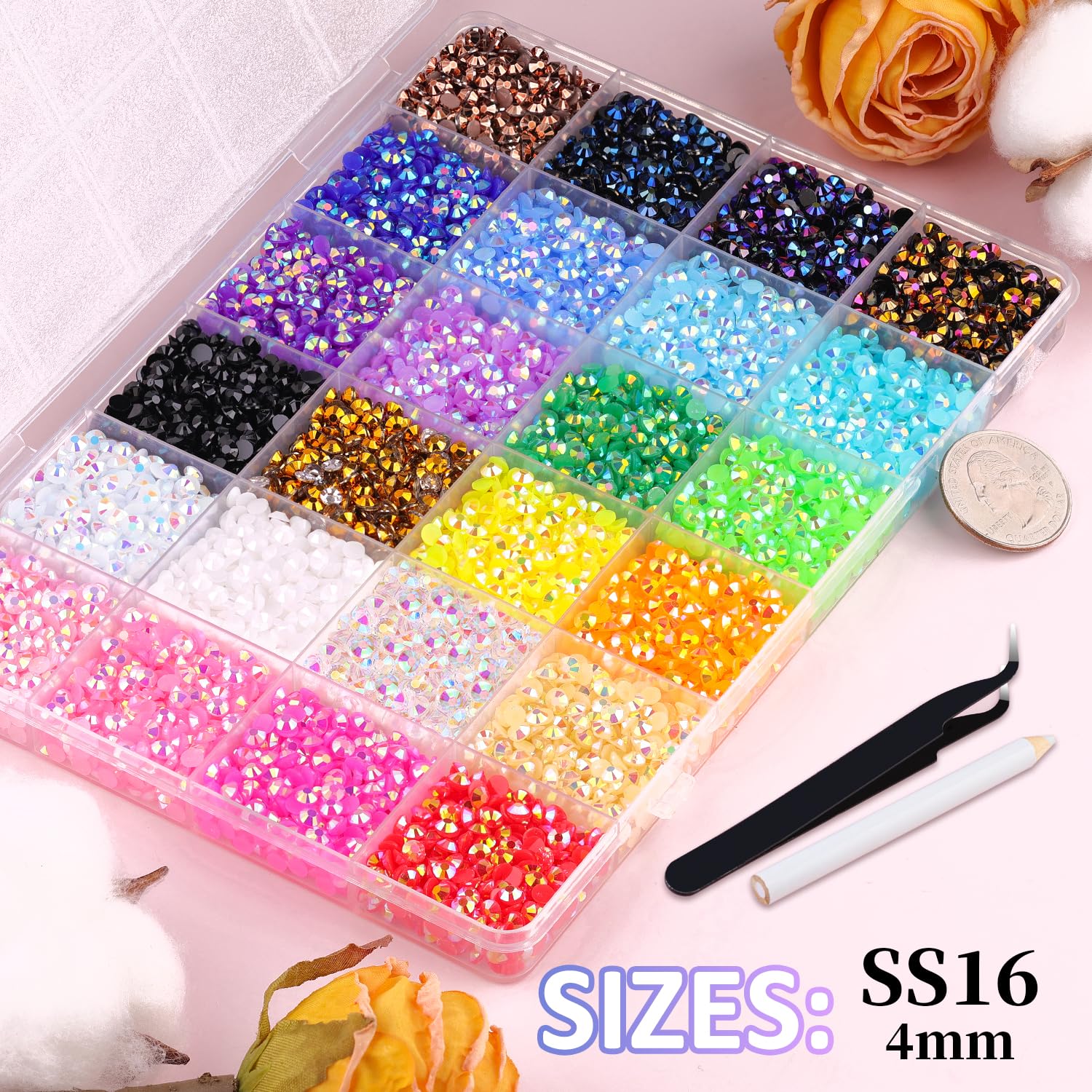 TINKRSTUFF tweezers and pickup pen for easy rhinestone placement