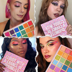Tintark eyeshadow palette with starry glitter for a glamorous touch.