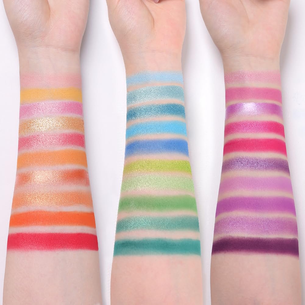 Tintark shimmering balls and rainbow colors for colorful makeup options.