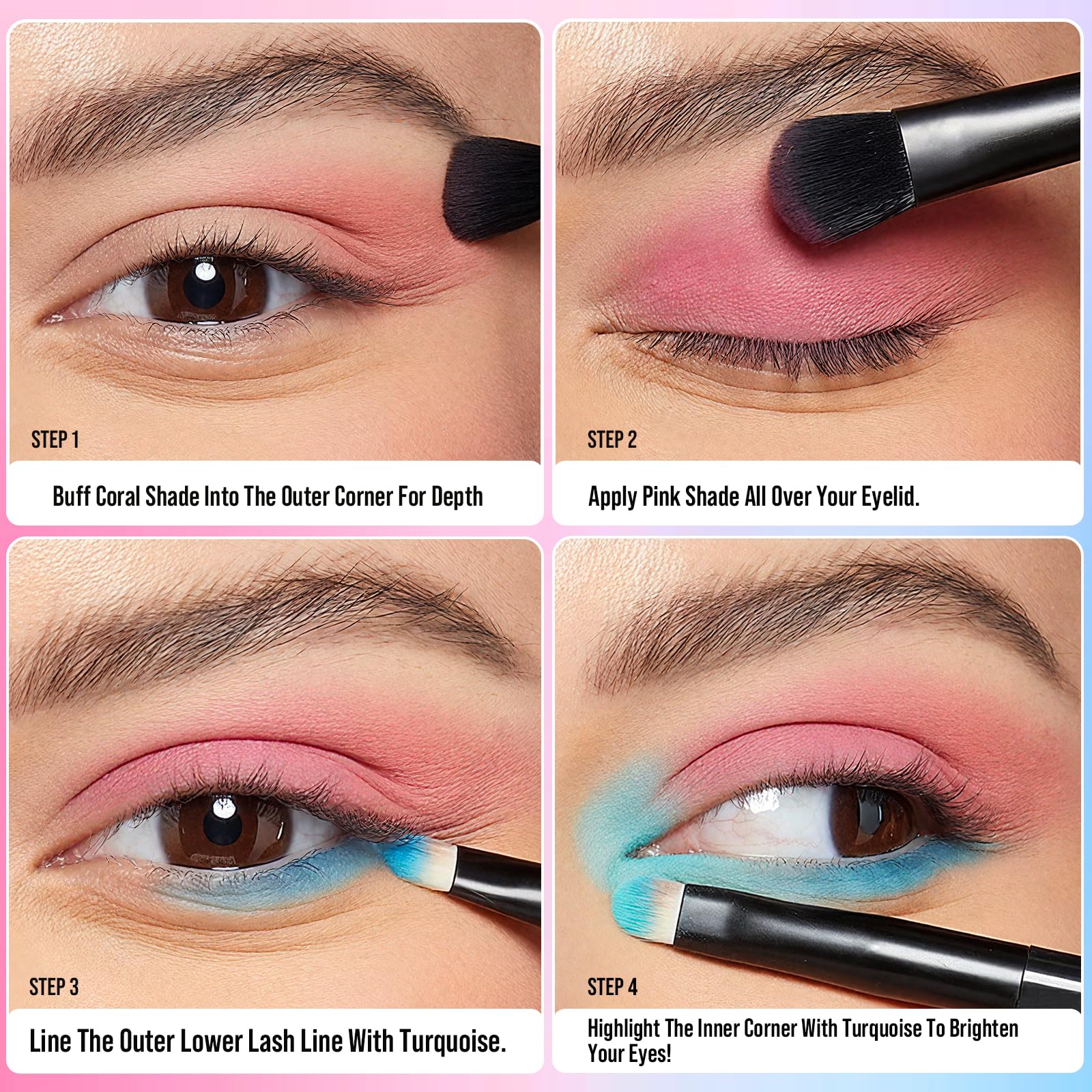 Tintark eyeshadow palette swatched showing bold, vibrant pigments.