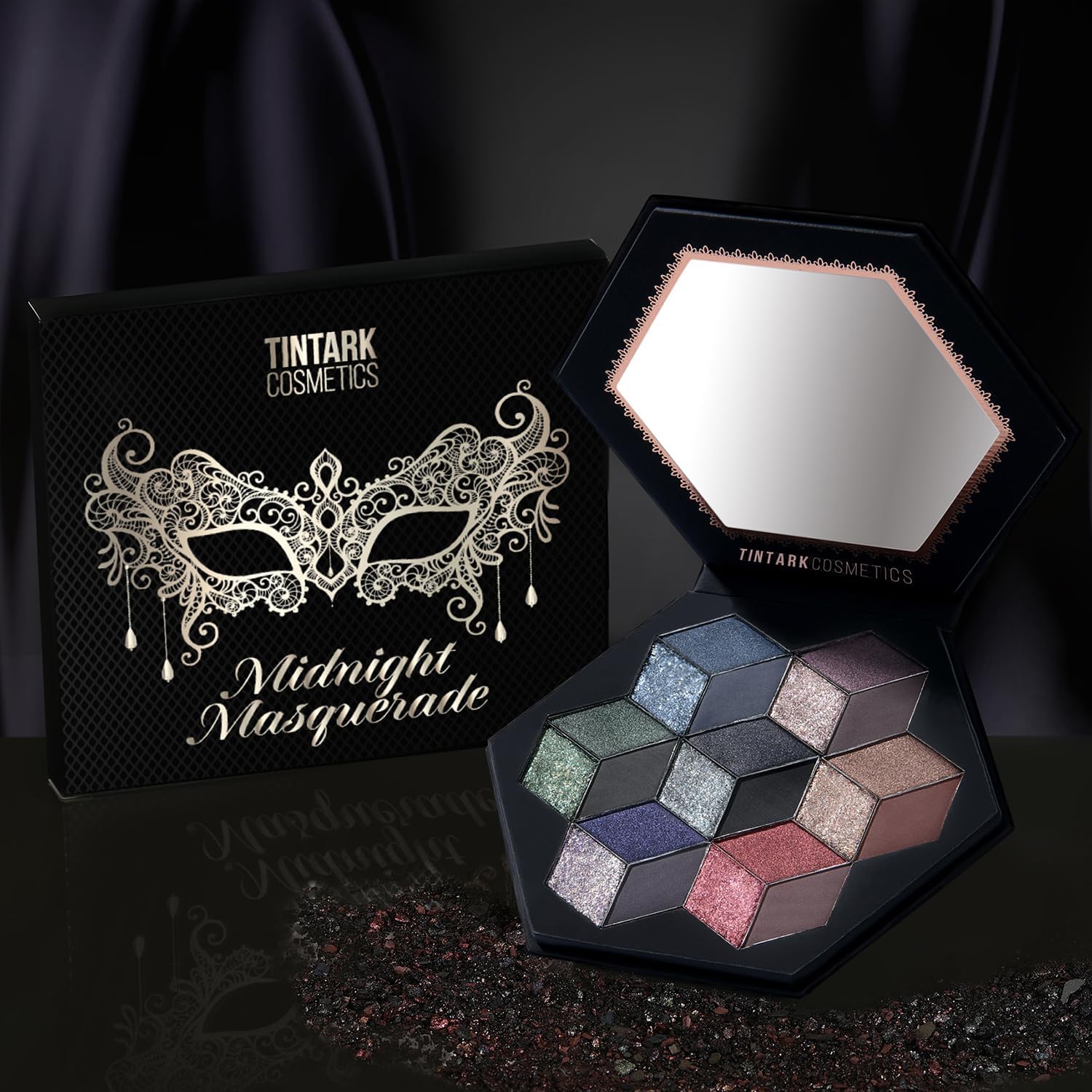 Tintark Halloween goth makeup inspiration with dramatic depth.