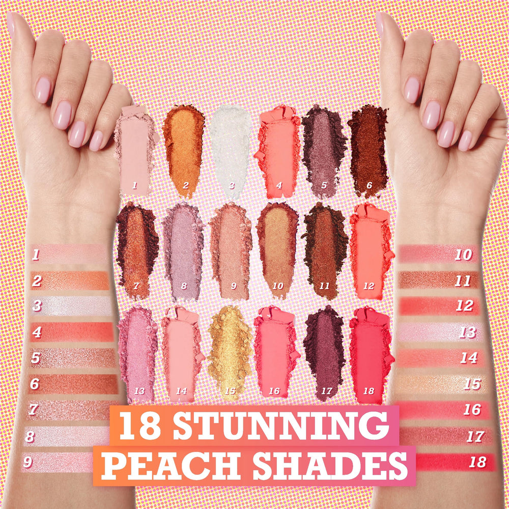 Tintark Peach Please application demo shows easy blending with ultra-velvety powder for smooth lids.