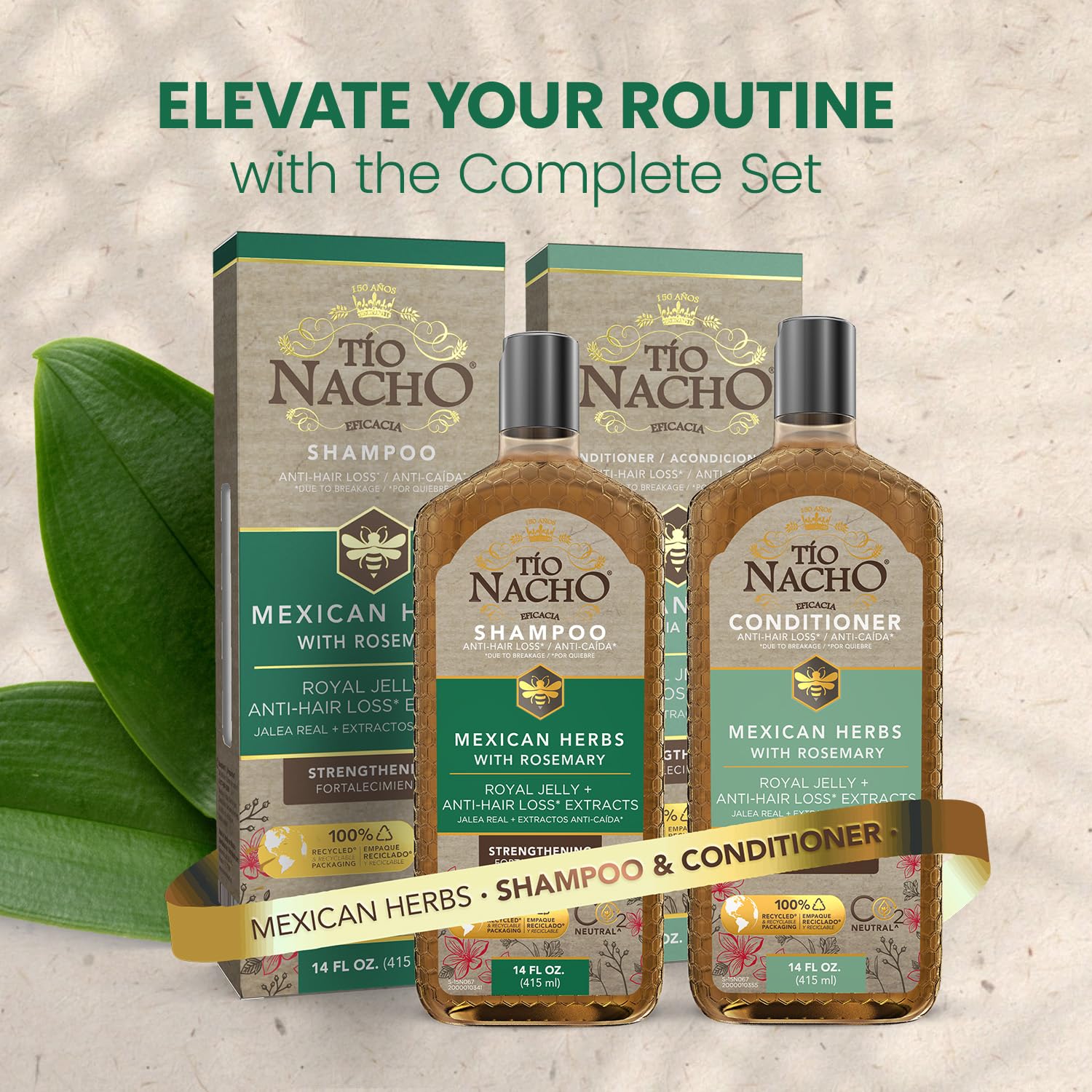 Tio Nacho Mexican Herbs Shampoo strengthens hair from root to tip