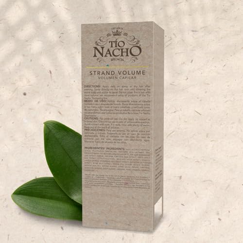 Tío Nacho bottle demonstrates soft, manageable hair after styling.