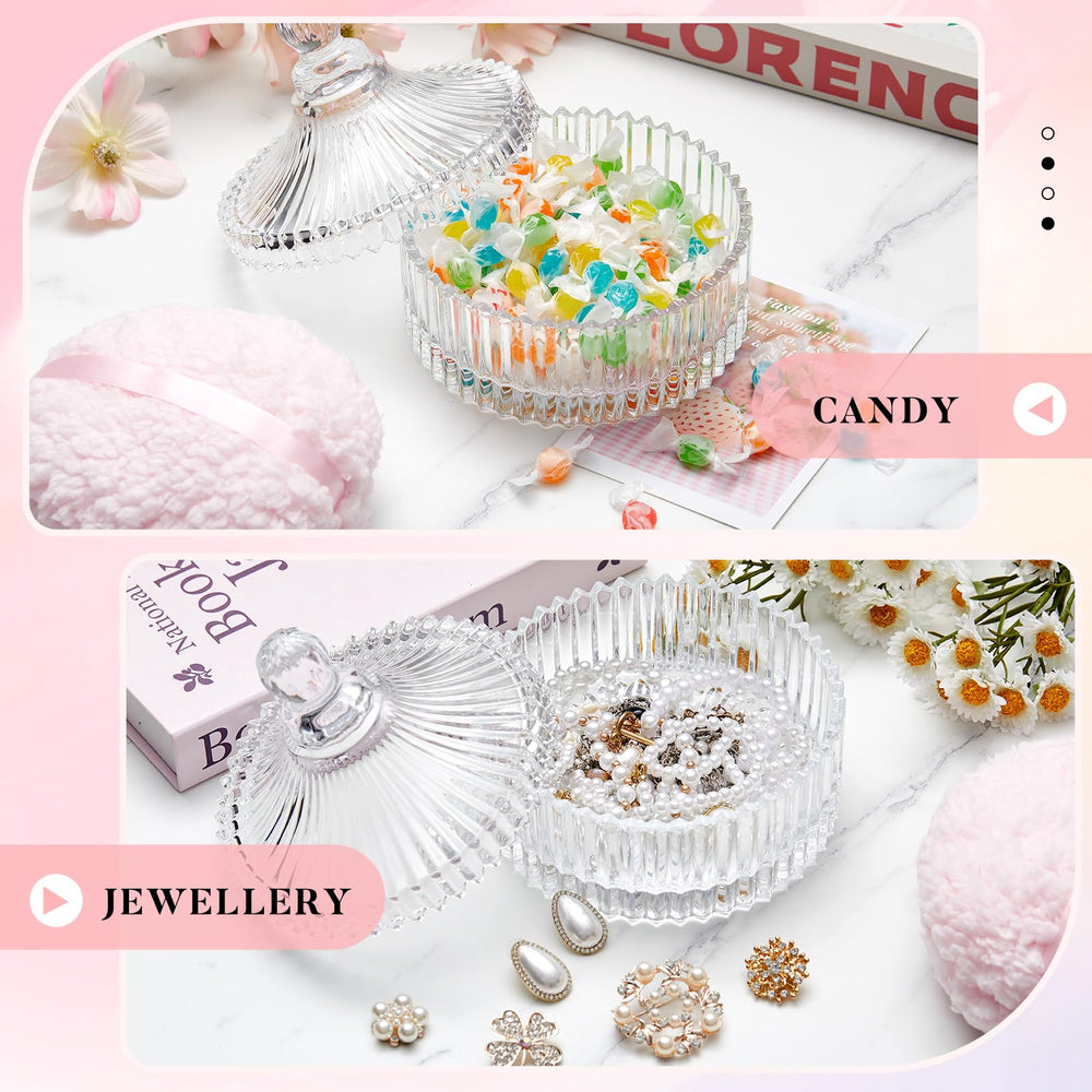 Tioncy clear classic powder container showcases contents and keeps powders tidy