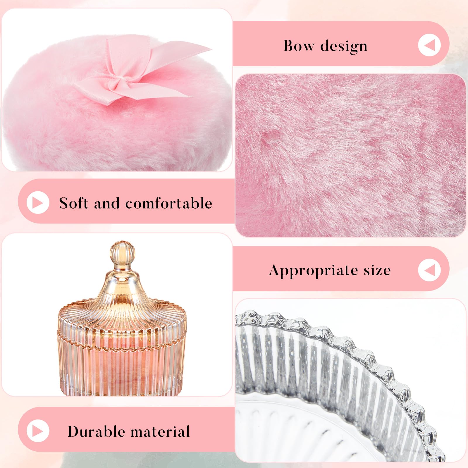 Tioncy body powder container with puff set showcases practical cosmetic storage