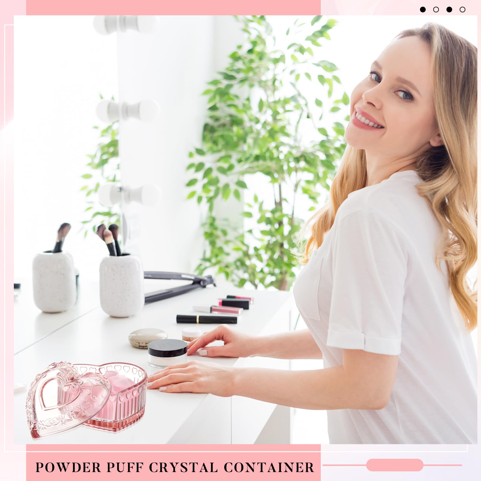 Tioncy bow detail puff adds charm while delivering smooth powder application.