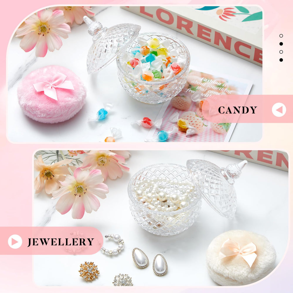 Tioncy candy and jewelry storage idea in the crystal case.