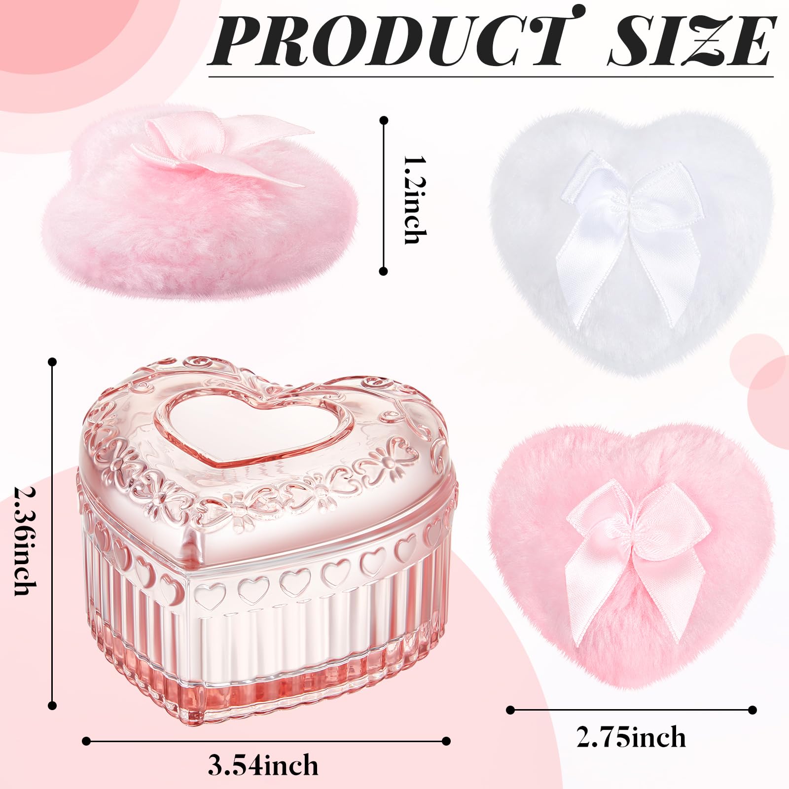Tioncy crystal glass dusting jar offers elegant storage and easy powder access.