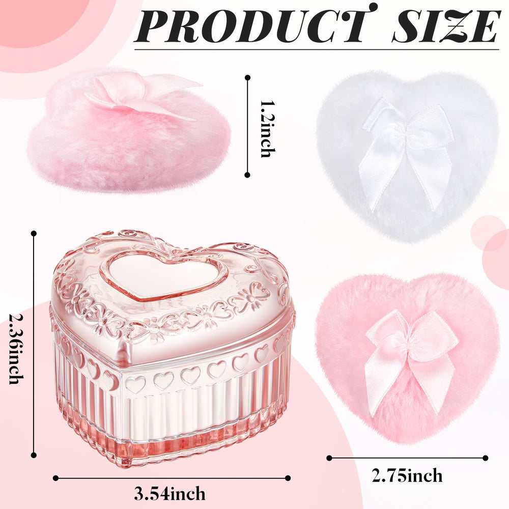 Tioncy crystal glass dusting jar offers elegant storage and easy powder access.