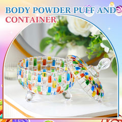 Tioncy glass crystal container close view highlights elegant storage for powders and small accessories.
