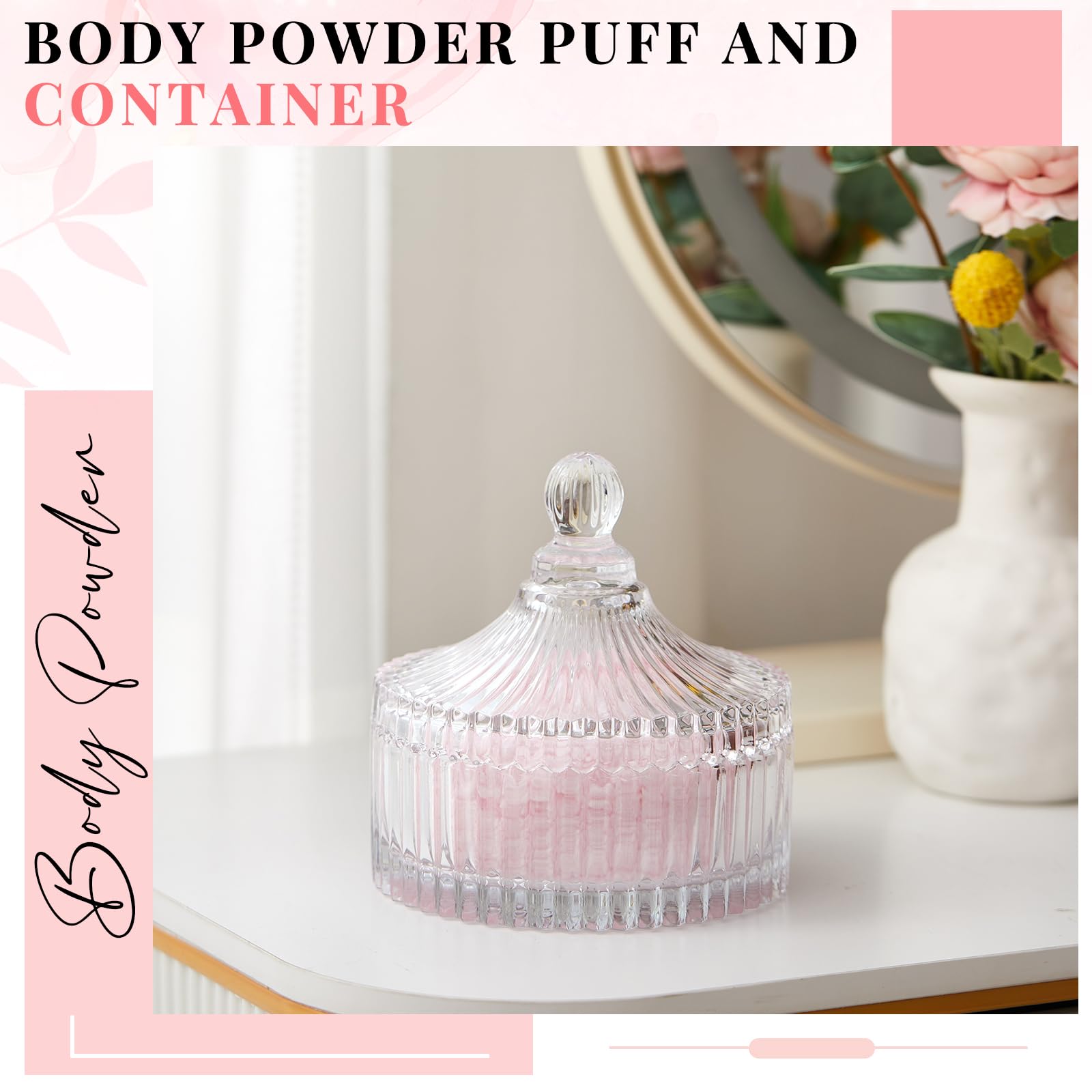 Tioncy glass crystal dust container adds elegant storage and quick access