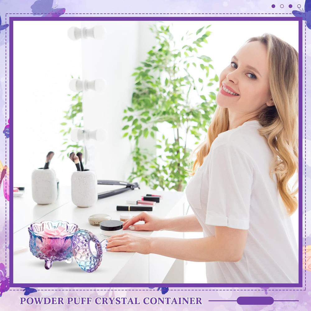 Tioncy powder-puff-soft-velour-butterfly-purple delivers smooth, skin-friendly application.