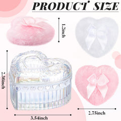tioncy soft velour puff with bow detail gentle on skin