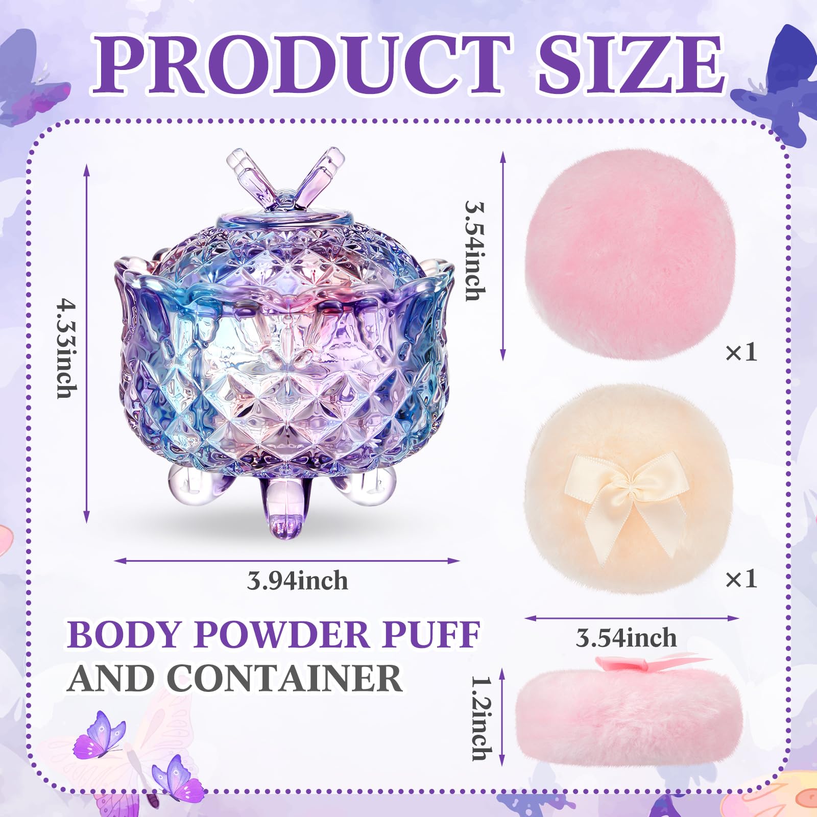 Tioncy two-puffy-puffs set is ready for even powder blending.