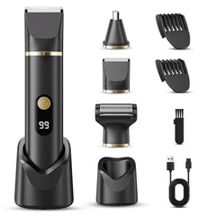 Tiovara beard trimmer front view shows precise shaping for a crisp, groomed look.