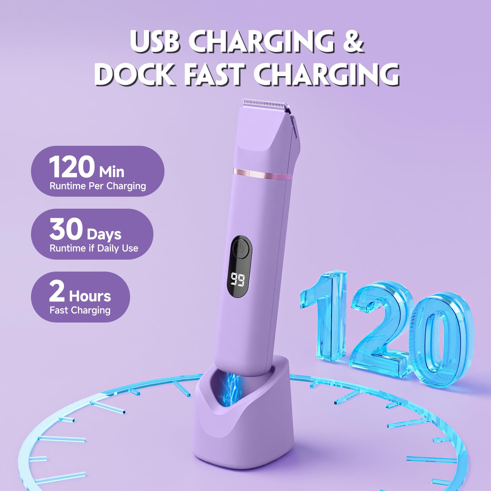 Tiovara bikini trimmer long-hair head delivers refined trimming results